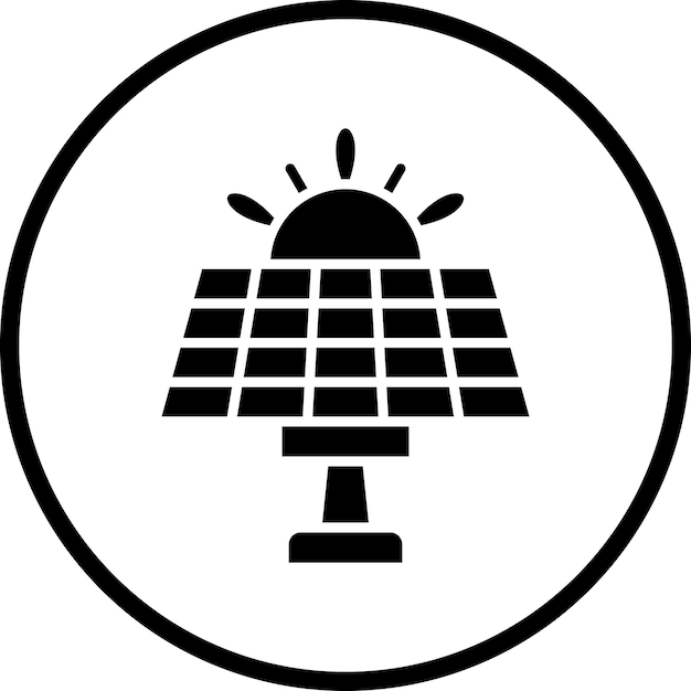 Diseño vectorial Estilo de icono de energía solar