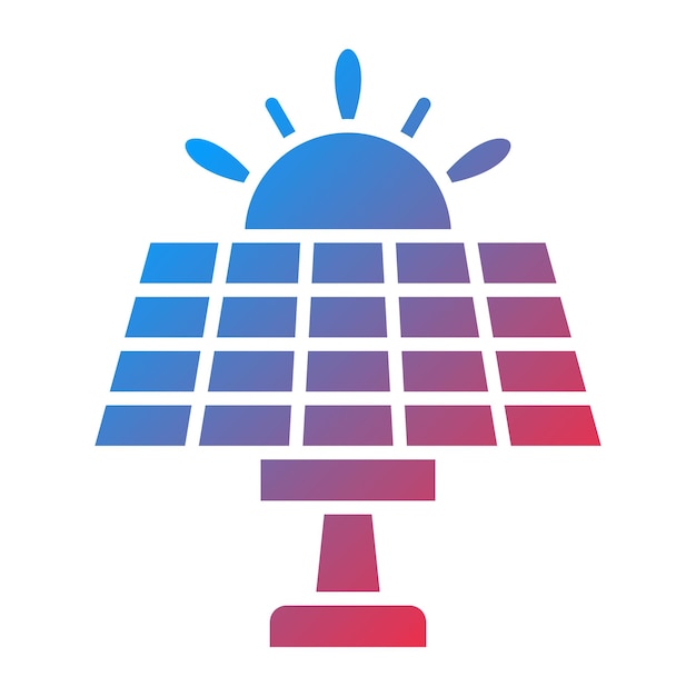Diseño vectorial Estilo de icono de energía solar