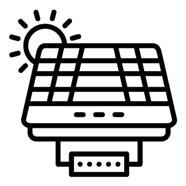 Diseño vectorial Estilo de icono de energía solar