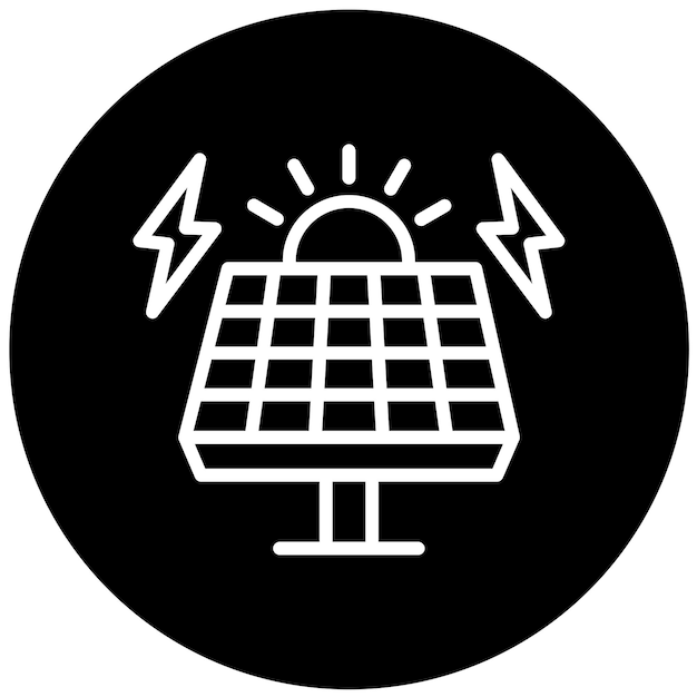 Diseño vectorial Estilo de icono de energía solar
