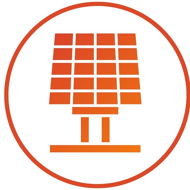 Diseño vectorial Estilo de icono de energía solar