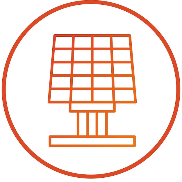 Diseño vectorial Estilo de icono de energía solar