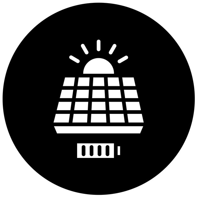 Diseño vectorial Estilo del icono de energía solar