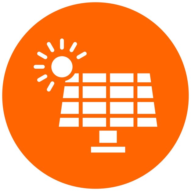 Diseño vectorial Estilo de icono de energía solar