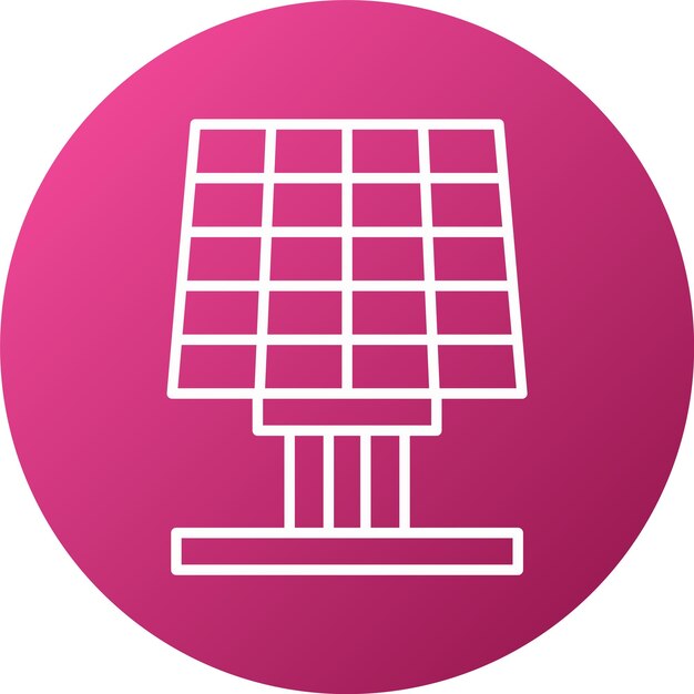 Diseño vectorial Estilo de icono de energía solar