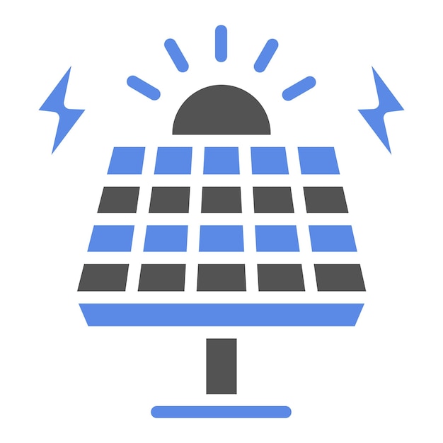 Diseño vectorial Estilo de icono de energía solar
