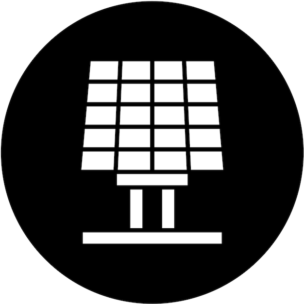 Diseño vectorial Estilo de icono de energía solar