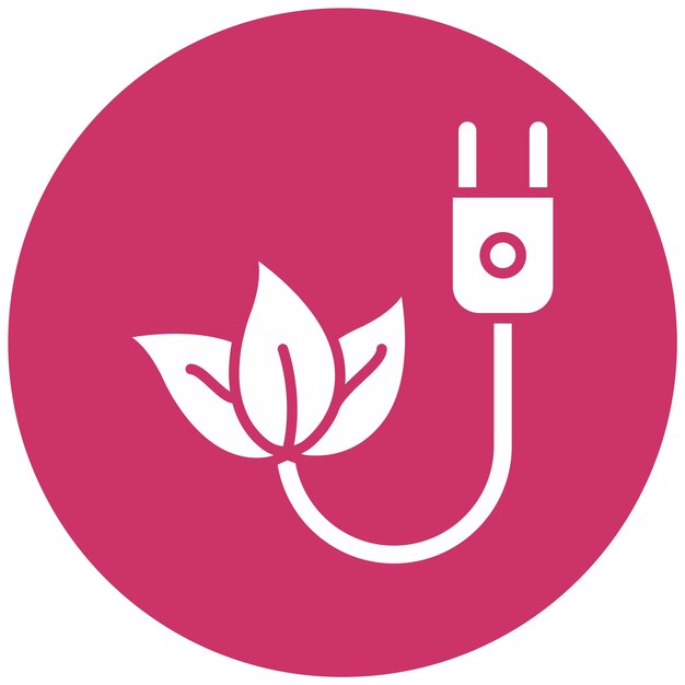 Diseño vectorial Estilo del icono de energía verde