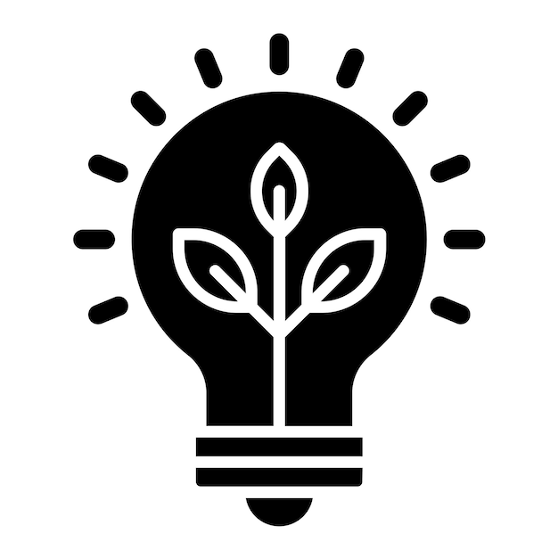 Diseño vectorial Estilo del icono de energía verde