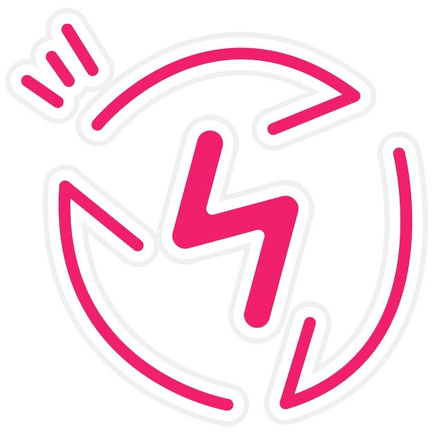 Diseño vectorial Estilo del icono de energía