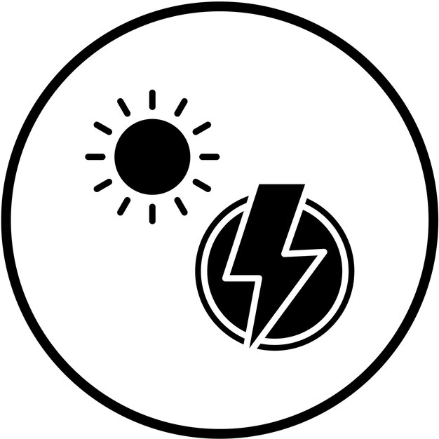 Diseño vectorial Estilo del icono de energía