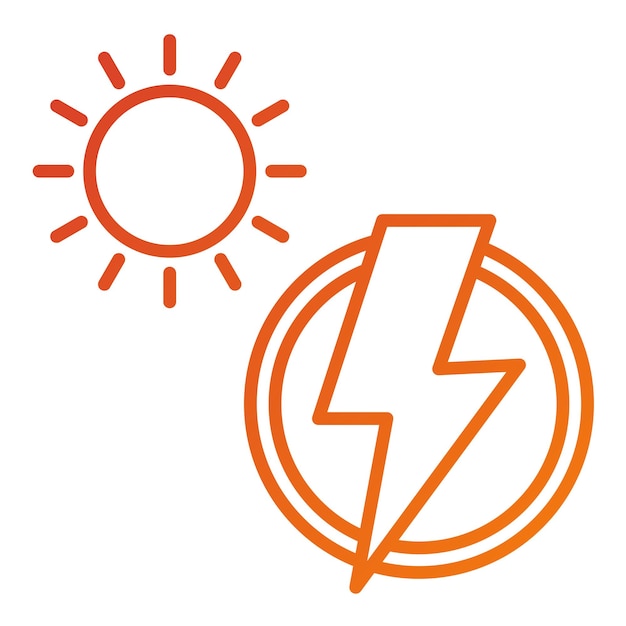 Diseño vectorial Estilo del icono de energía