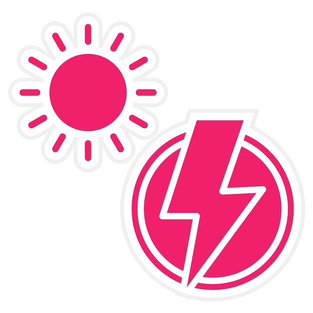 Diseño vectorial Estilo del icono de energía
