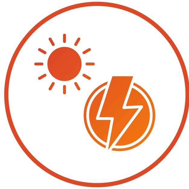 Diseño vectorial Estilo del icono de energía