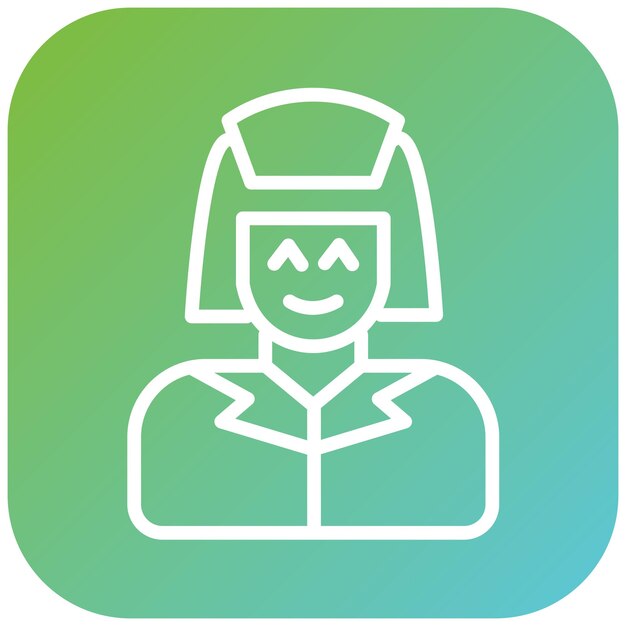 Diseño vectorial Estilo del icono de la enfermera