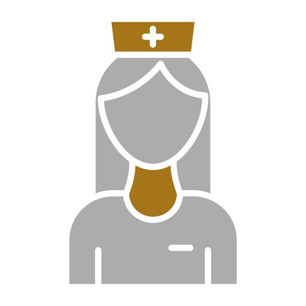 Diseño vectorial Estilo del icono de la enfermera