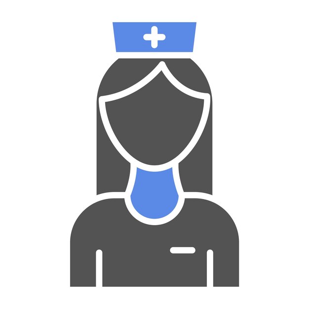 Diseño vectorial Estilo del icono de la enfermera