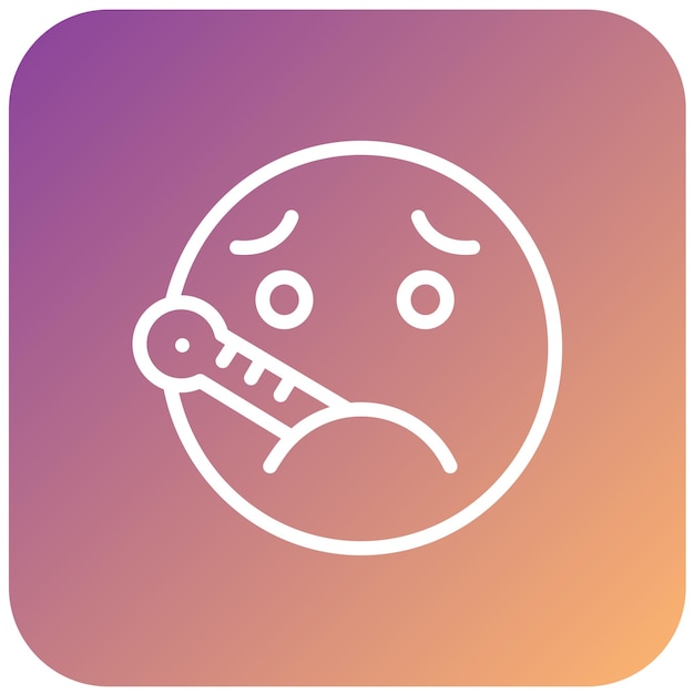 Diseño vectorial Estilo de icono enfermo