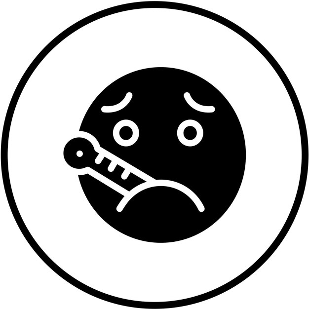 Diseño vectorial Estilo de icono enfermo