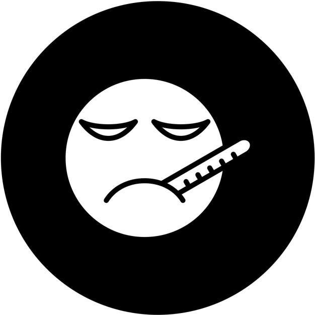 Diseño vectorial Estilo de icono enfermo