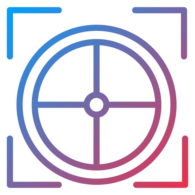 Diseño vectorial Estilo del icono de enfoque