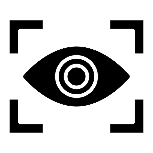Diseño vectorial Estilo del icono de enfoque