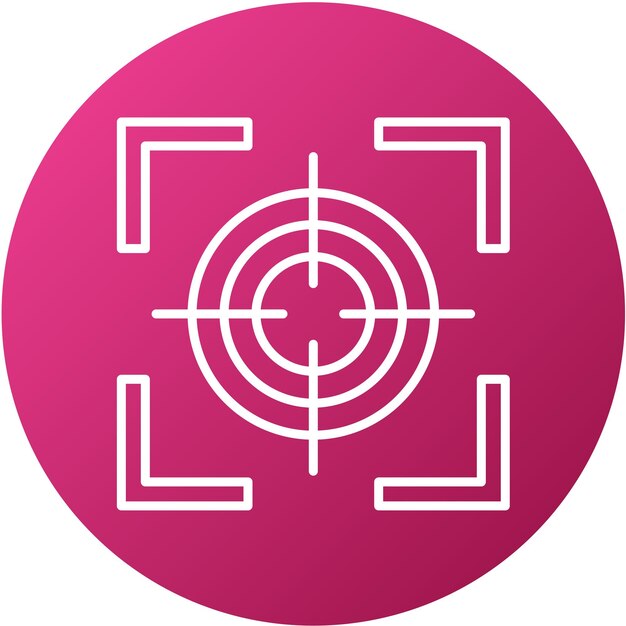 Diseño vectorial Estilo del icono de enfoque