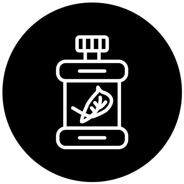 Diseño vectorial del estilo del icono de enjuague bucal