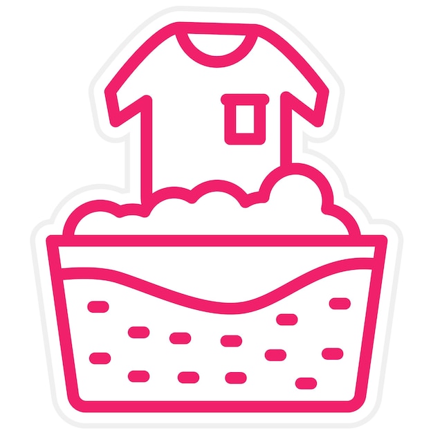 Diseño vectorial Estilo del icono de enjuague