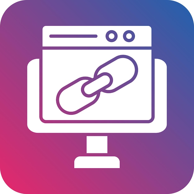 Diseño vectorial Estilo del icono de enlace de retroceso