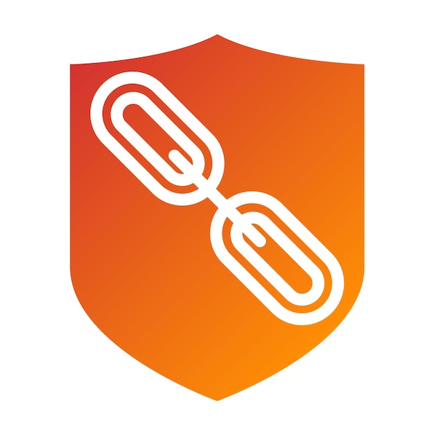 Diseño vectorial Estilo de icono de enlace seguro