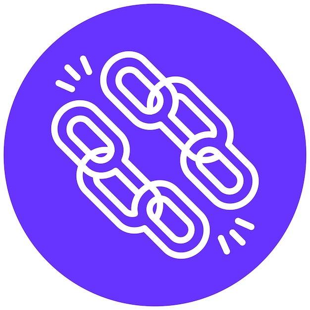 Diseño vectorial Estilo del icono de enlace sólido