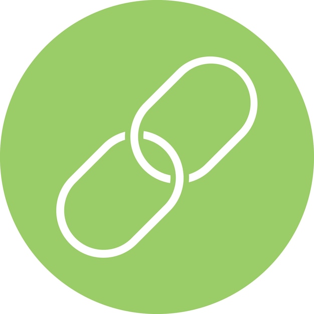Diseño vectorial Estilo del ícono del enlace