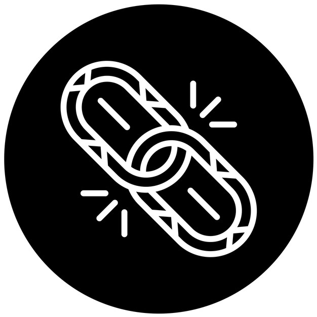 Diseño vectorial Estilo del ícono del enlace