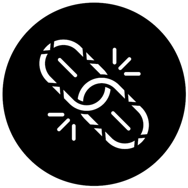 Diseño vectorial Estilo del ícono del enlace