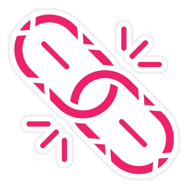 Diseño vectorial Estilo del ícono del enlace