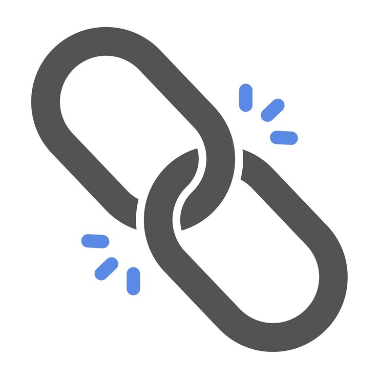 Vector diseño vectorial estilo del ícono del enlace