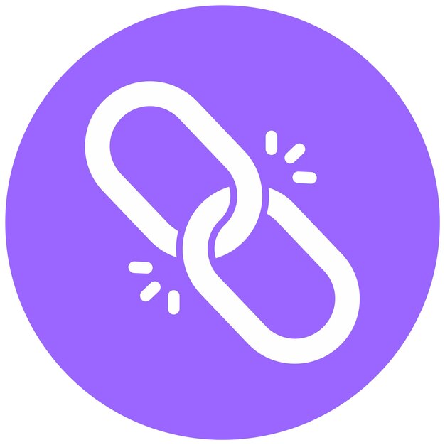 Diseño vectorial Estilo del ícono del enlace