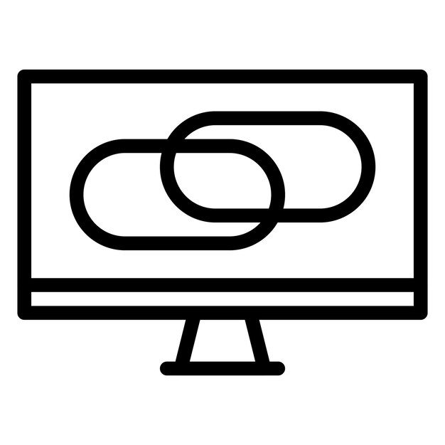 Diseño vectorial Estilo de icono de enlaces en vivo