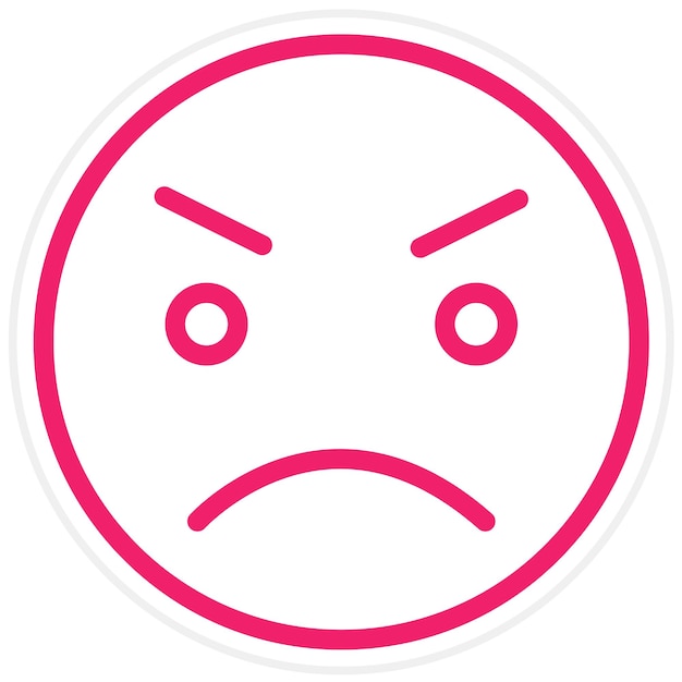 Diseño vectorial Estilo de icono enojado