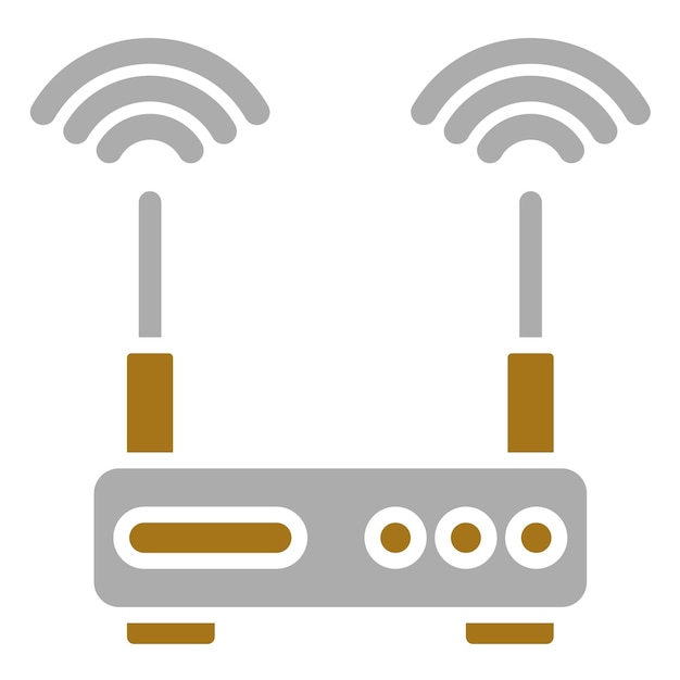 Diseño vectorial del estilo del icono del enrutador Wi-Fi