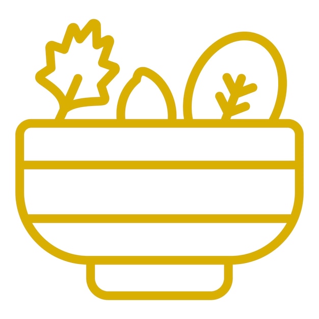 Diseño vectorial Estilo de icono de ensalada griega
