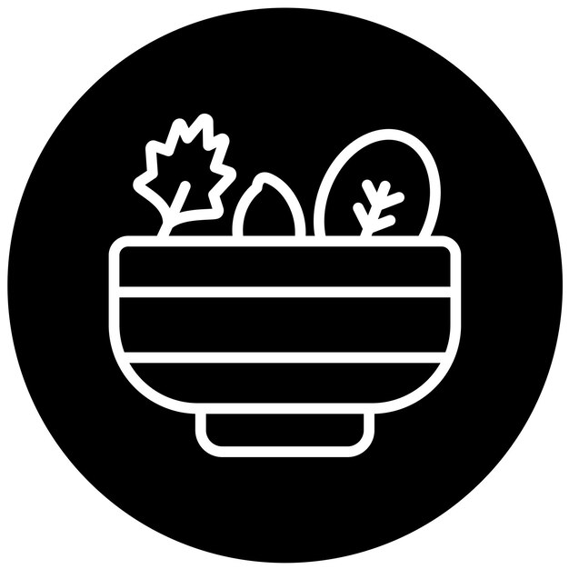 Diseño vectorial Estilo de icono de ensalada griega