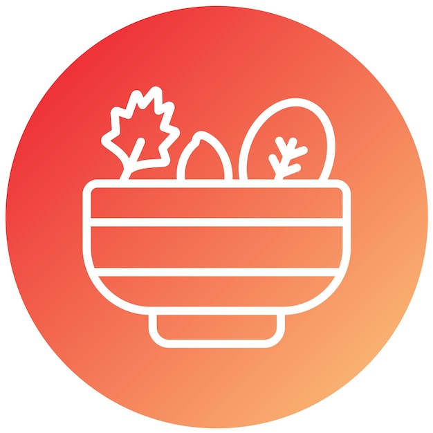 Diseño vectorial Estilo de icono de ensalada griega