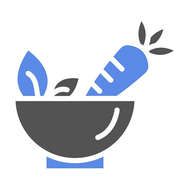 Diseño vectorial del estilo del icono de la ensalada