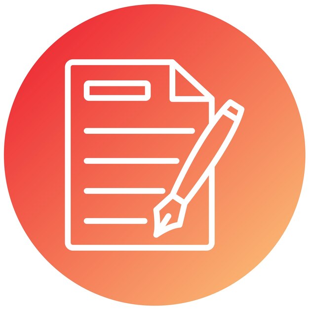 Diseño vectorial Estilo de icono de ensayo