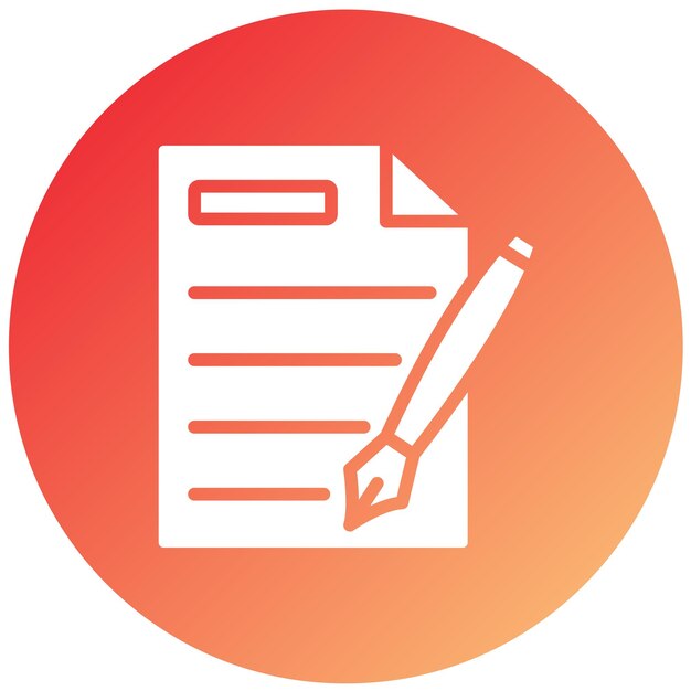 Diseño vectorial Estilo de icono de ensayo