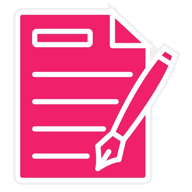 Diseño vectorial Estilo de icono de ensayo