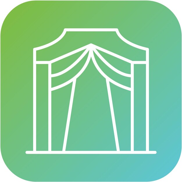 Diseño vectorial Estilo del icono de la entrada de la calle