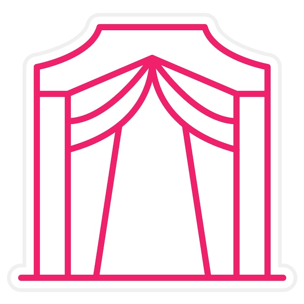 Diseño vectorial Estilo del icono de la entrada de la calle